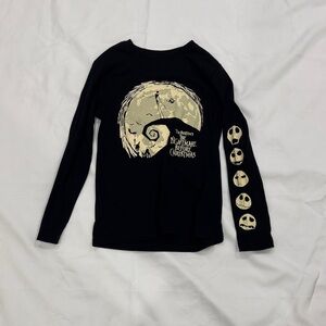 Nightmare Before Christmas Kids' Long Sleeve Tee - Black